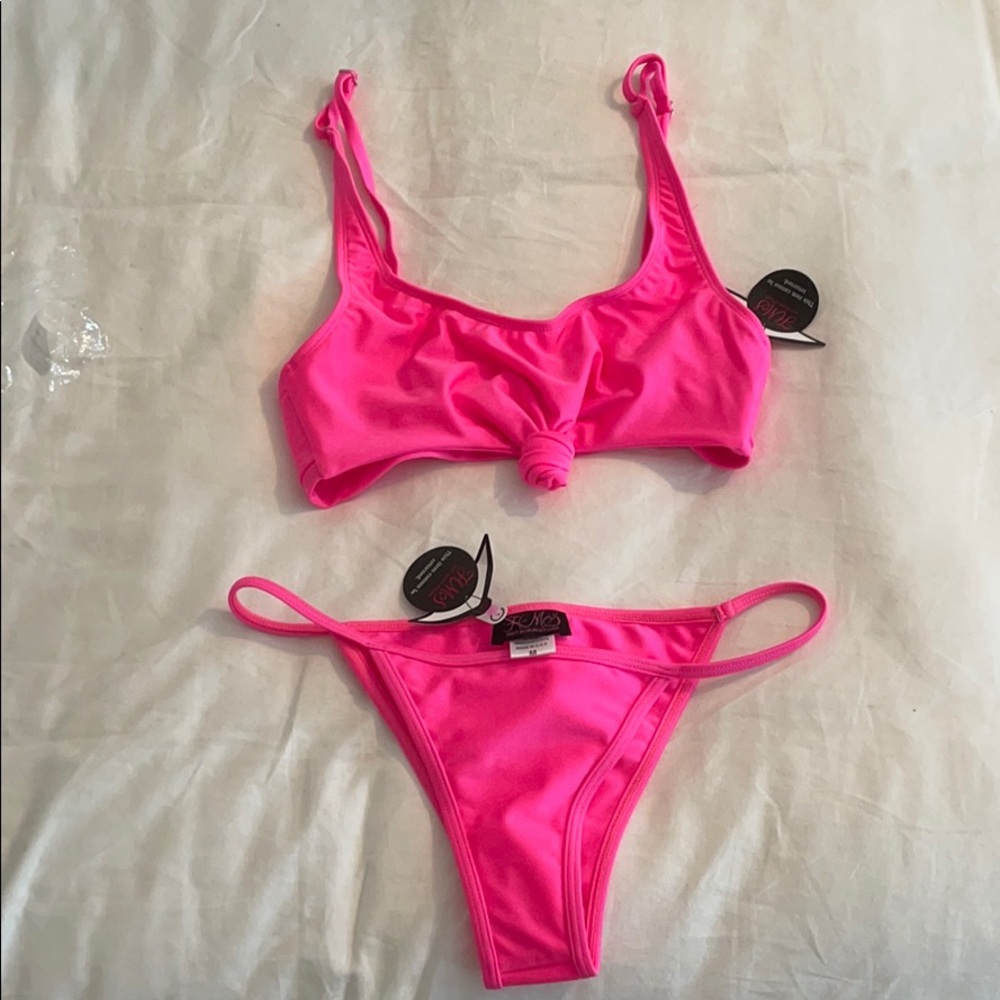 Hot Miami style hot pink bikini NWT